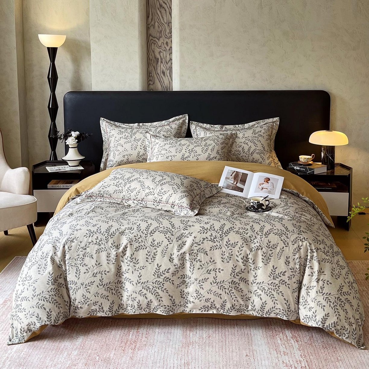 91家纺网 家纺一手货源 找家纺 帅露家纺 2025新款升级疆大白全棉加厚生态磨毛四件套 合叶