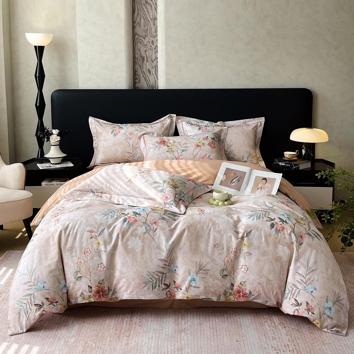 91家纺网 家纺一手货源 找家纺 帅露家纺 2025新款升级疆大白全棉加厚生态磨毛四件套 美伊