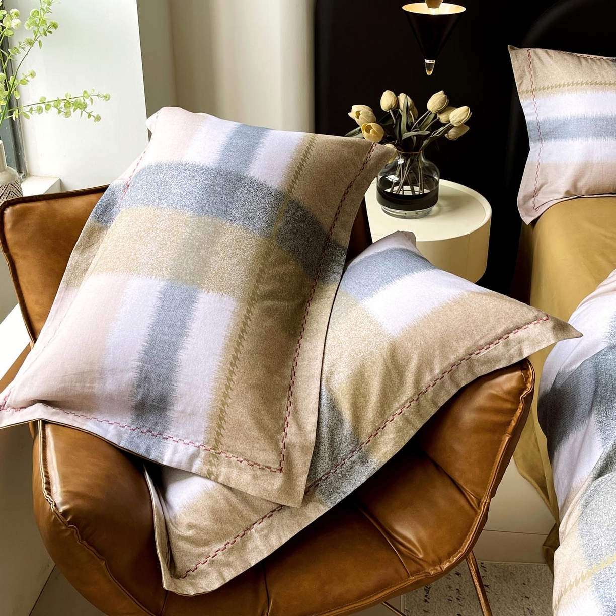 91家纺网 家纺一手货源 找家纺 帅露家纺 2025新款升级疆大白全棉加厚生态磨毛四件套 布鲁尼-绿