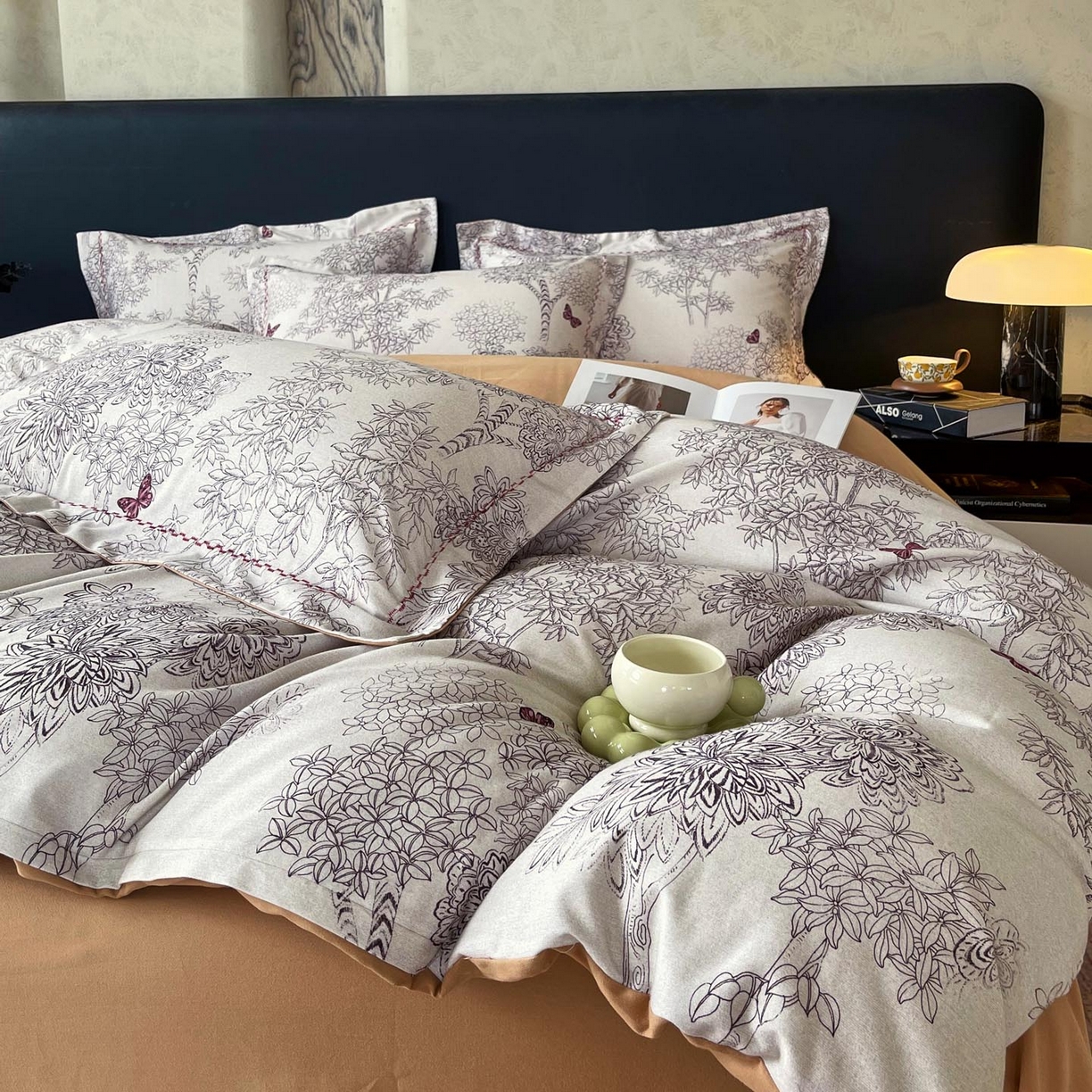 91家纺网 家纺一手货源 找家纺 帅露家纺 2025新款升级疆大白全棉加厚生态磨毛四件套 初音琳浅