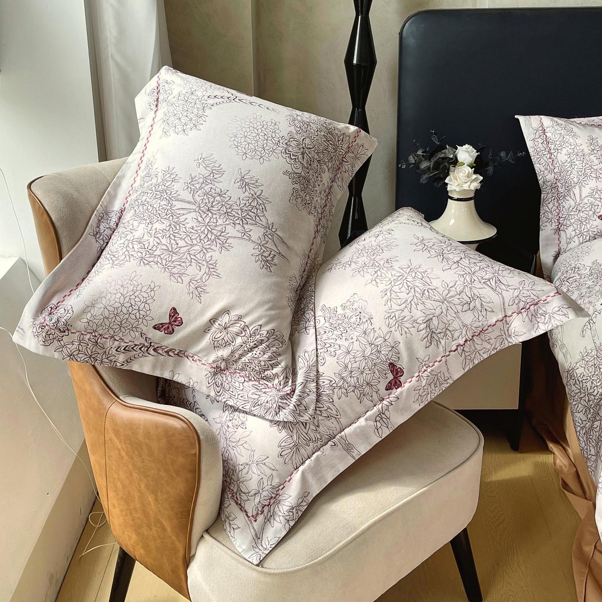 91家纺网 家纺一手货源 找家纺 帅露家纺 2025新款升级疆大白全棉加厚生态磨毛四件套 初音琳浅