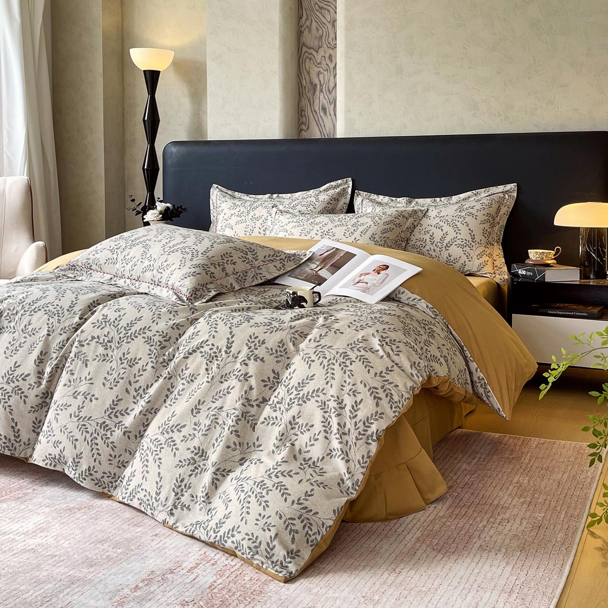 91家纺网 家纺一手货源 找家纺 帅露家纺 2025新款升级疆大白全棉加厚生态磨毛四件套 合叶