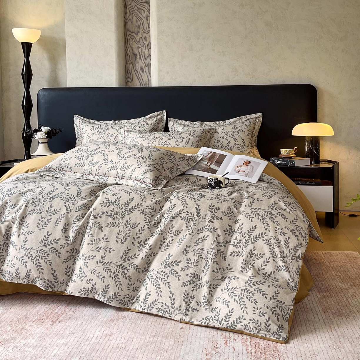 91家纺网 家纺一手货源 找家纺 帅露家纺 2025新款升级疆大白全棉加厚生态磨毛四件套 合叶