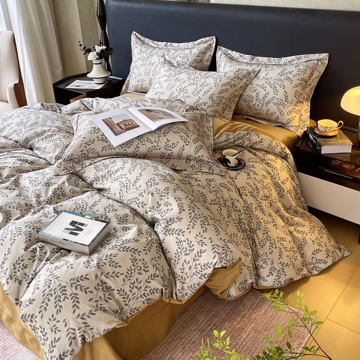 91家纺网 家纺一手货源 找家纺 帅露家纺 2025新款升级疆大白全棉加厚生态磨毛四件套 合叶