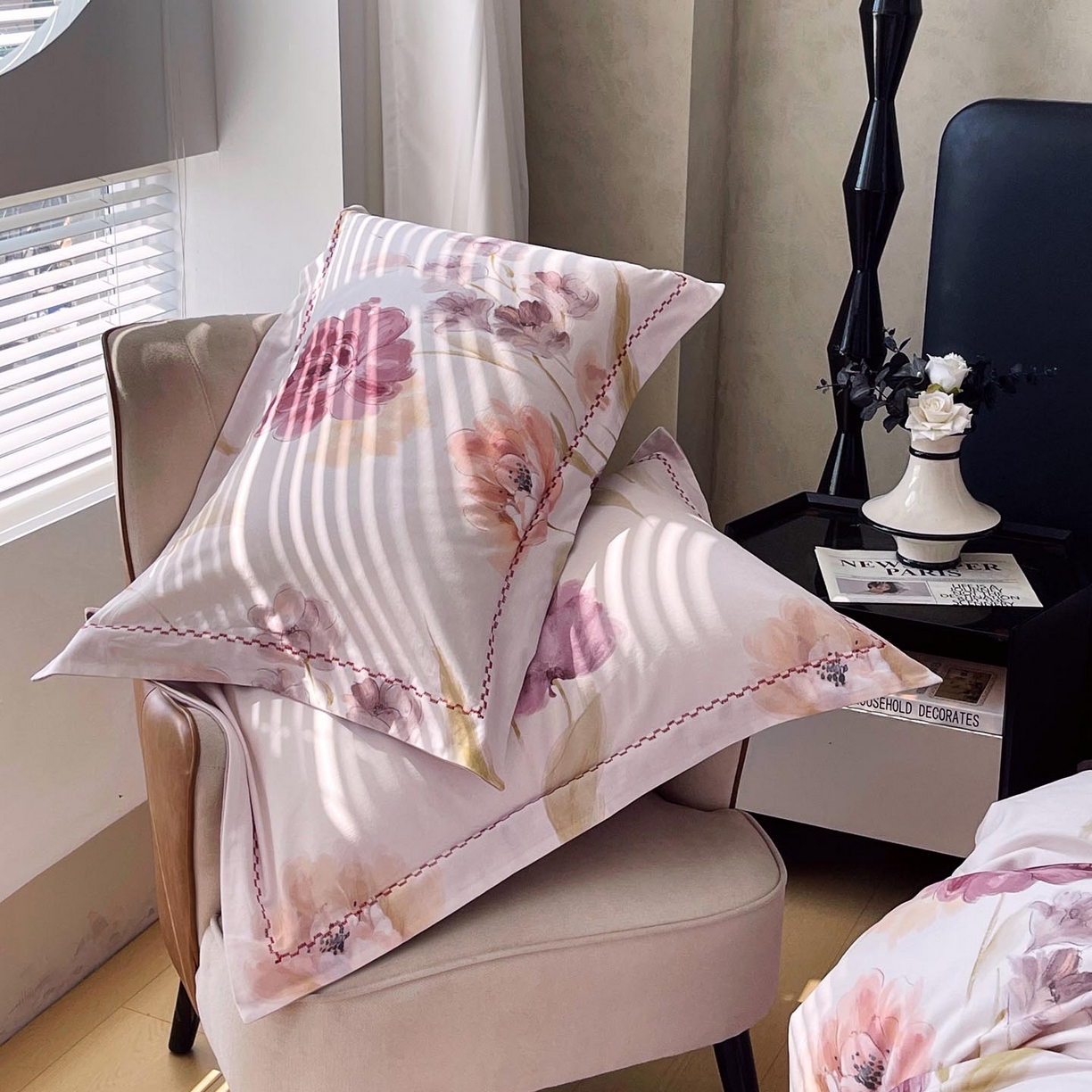 91家纺网 家纺一手货源 找家纺 帅露家纺 2025新款升级疆大白全棉加厚生态磨毛四件套 惊鸿