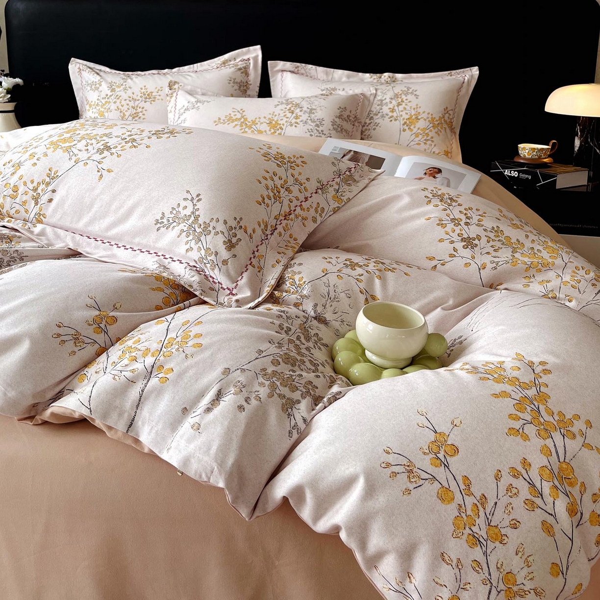 91家纺网 家纺一手货源 找家纺 帅露家纺 2025新款升级疆大白全棉加厚生态磨毛四件套 境禾-玉