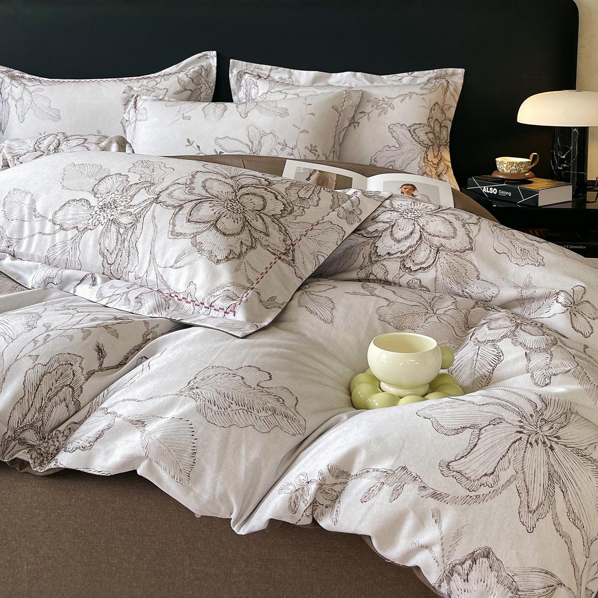 91家纺网 家纺一手货源 找家纺 帅露家纺 2025新款升级疆大白全棉加厚生态磨毛四件套 镜花水月