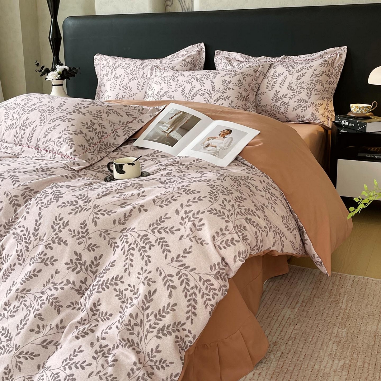 91家纺网 家纺一手货源 找家纺 帅露家纺 2025新款升级疆大白全棉加厚生态磨毛四件套 蔓舒