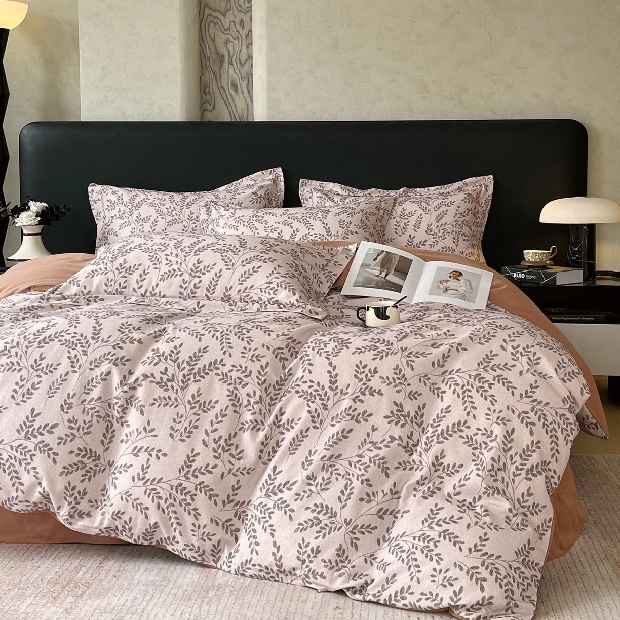 91家纺网 家纺一手货源 找家纺 帅露家纺 2025新款升级疆大白全棉加厚生态磨毛四件套 蔓舒