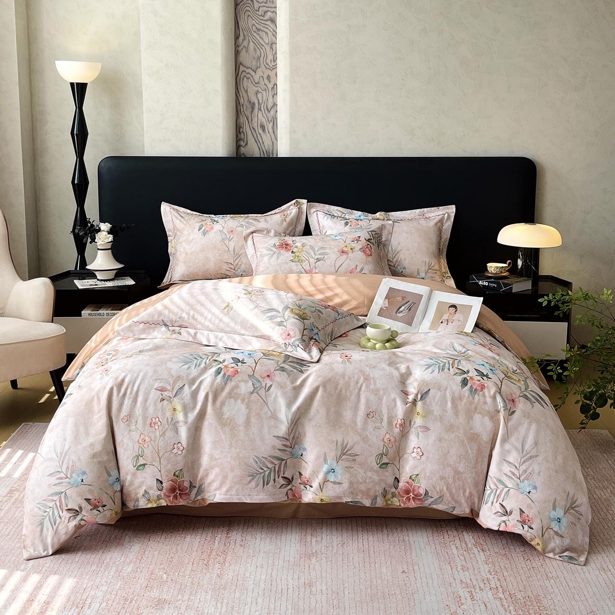 91家纺网 家纺一手货源 找家纺 帅露家纺 2025新款升级疆大白全棉加厚生态磨毛四件套 美伊