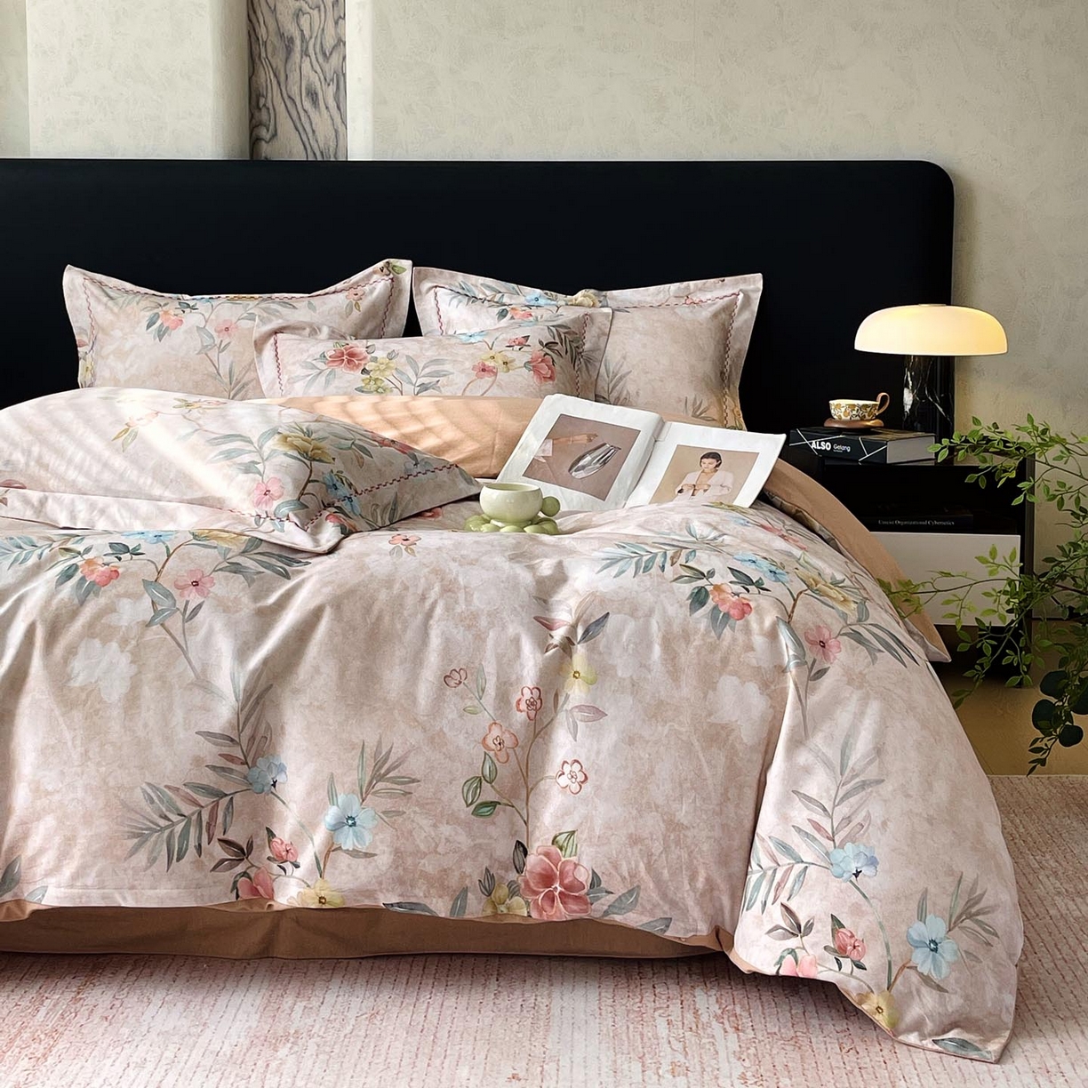 91家纺网 家纺一手货源 找家纺 帅露家纺 2025新款升级疆大白全棉加厚生态磨毛四件套 美伊