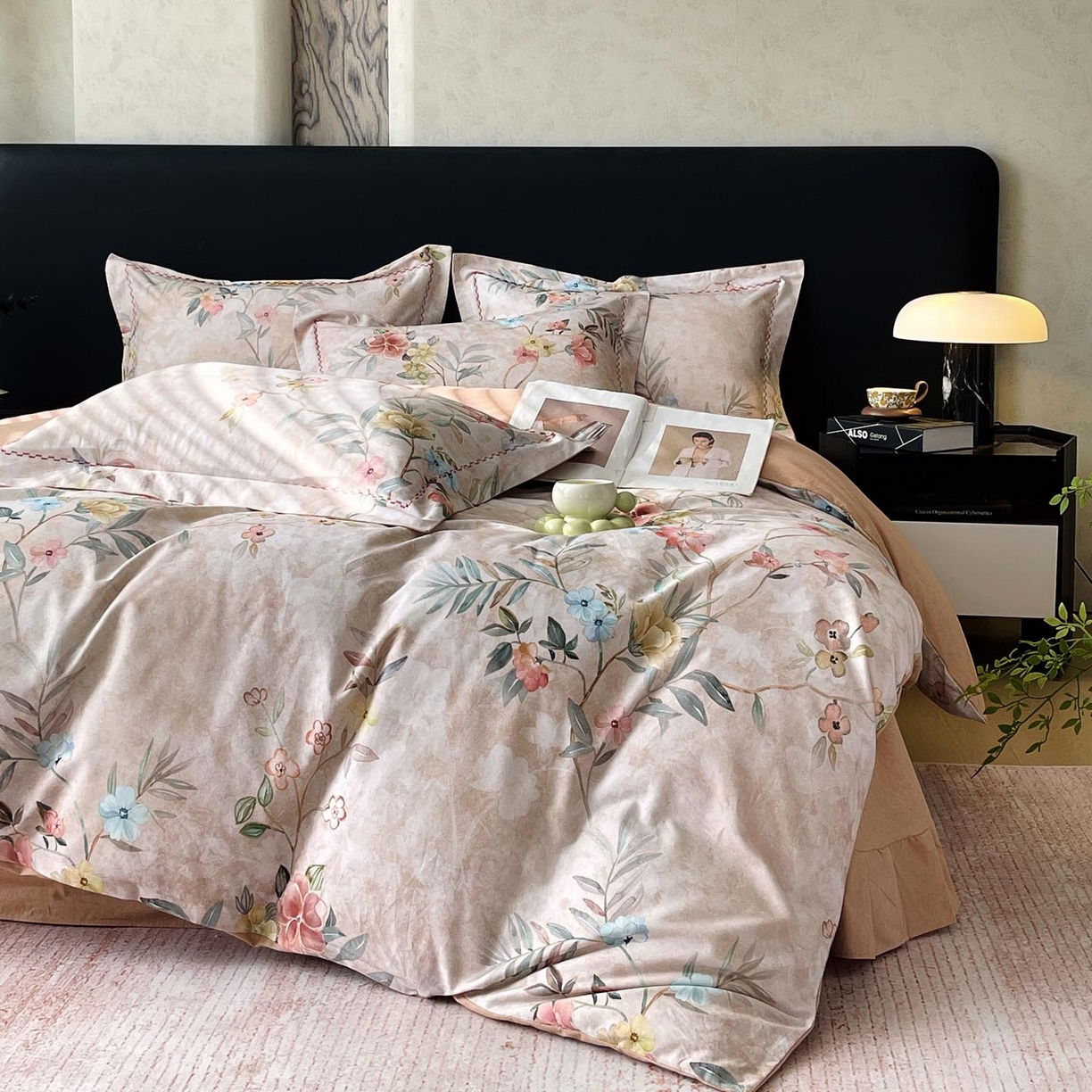 91家纺网 家纺一手货源 找家纺 帅露家纺 2025新款升级疆大白全棉加厚生态磨毛四件套 美伊