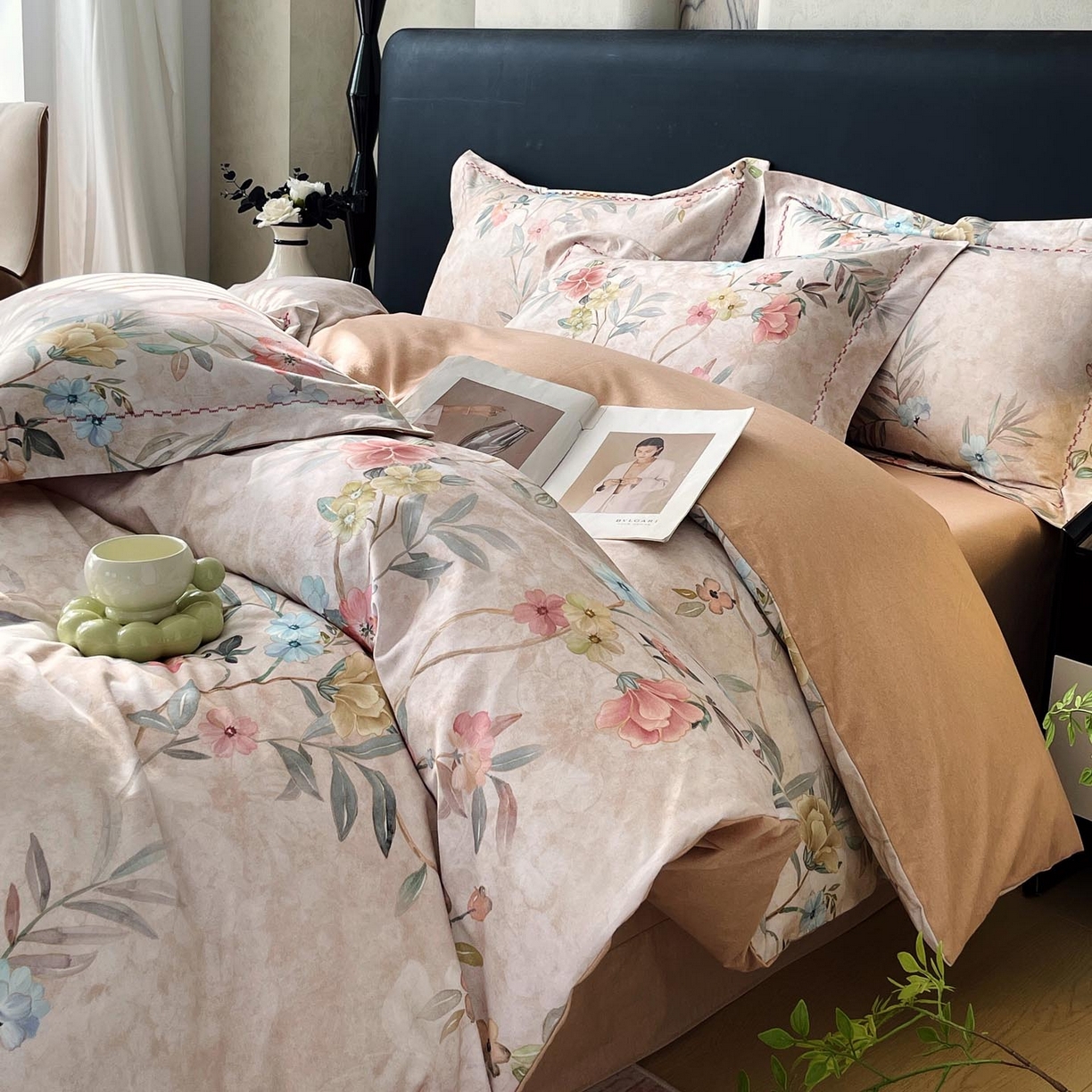 91家纺网 家纺一手货源 找家纺 帅露家纺 2025新款升级疆大白全棉加厚生态磨毛四件套 美伊