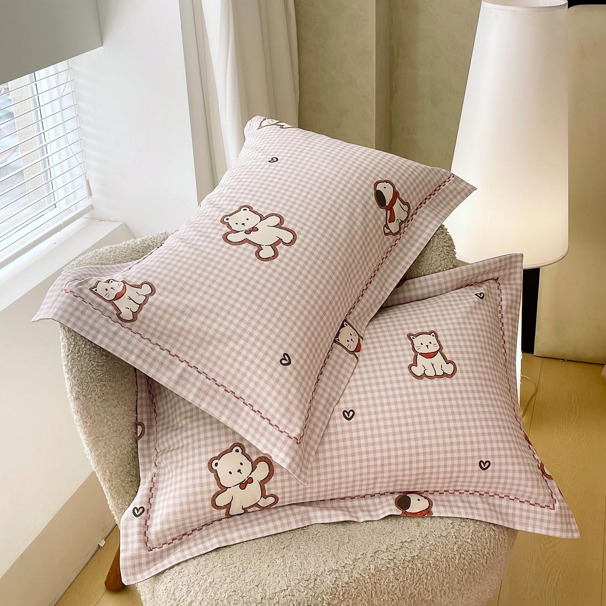 91家纺网 家纺一手货源 找家纺 帅露家纺 2025新款升级疆大白全棉加厚生态磨毛四件套 萌趣