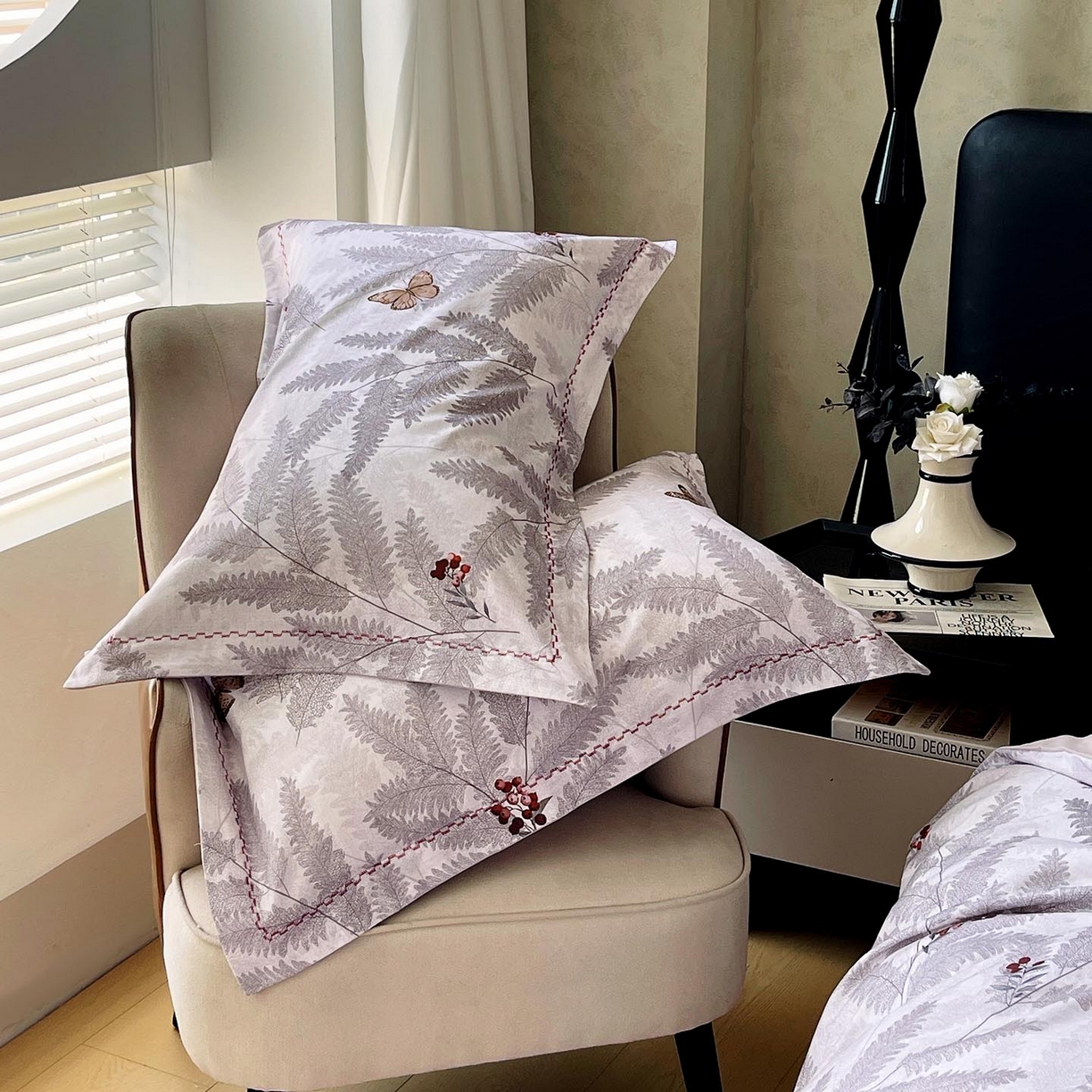 91家纺网 家纺一手货源 找家纺 帅露家纺 2025新款升级疆大白全棉加厚生态磨毛四件套 梦蝶