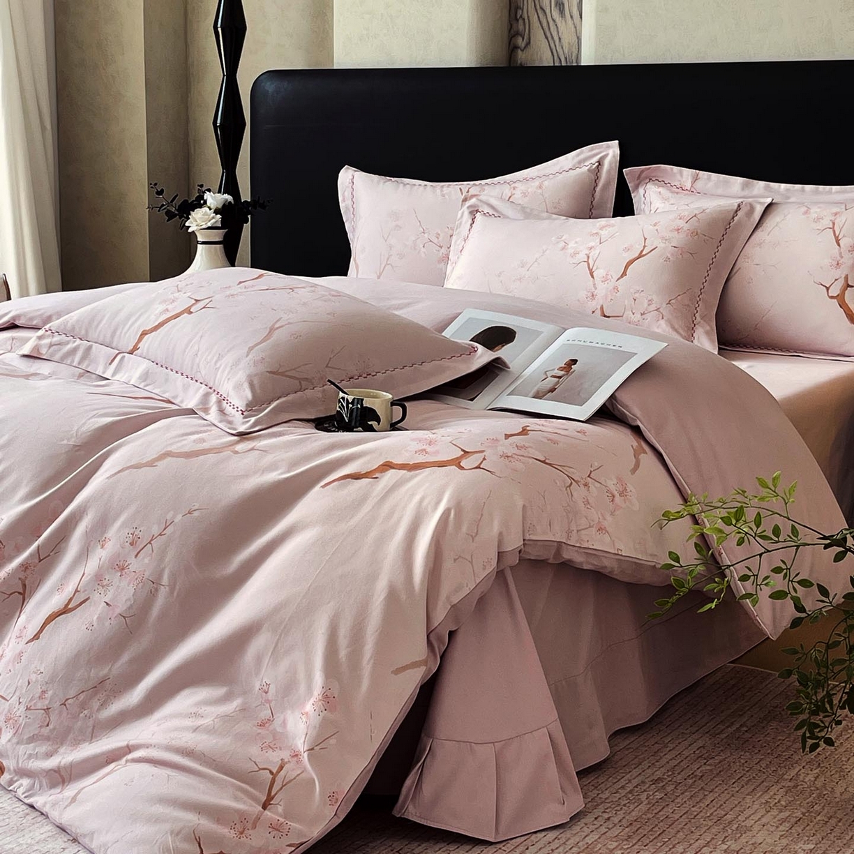 91家纺网 家纺一手货源 找家纺 帅露家纺 2025新款升级疆大白全棉加厚生态磨毛四件套 慕沁