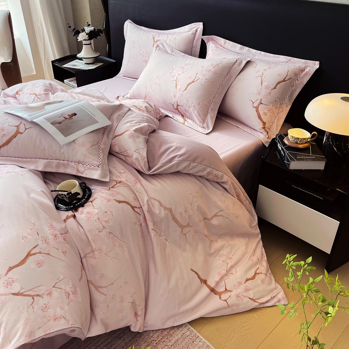 91家纺网 家纺一手货源 找家纺 帅露家纺 2025新款升级疆大白全棉加厚生态磨毛四件套 慕沁