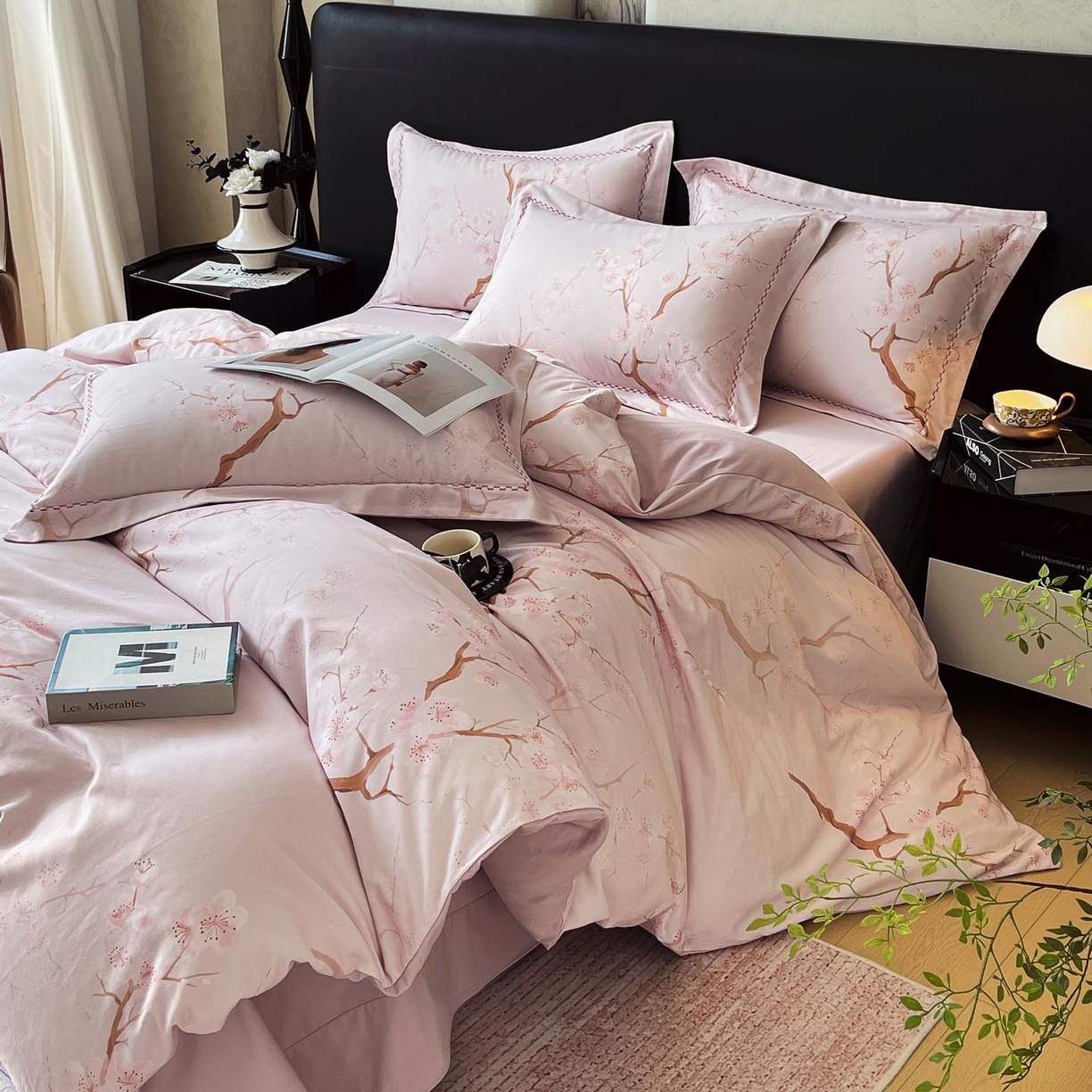 91家纺网 家纺一手货源 找家纺 帅露家纺 2025新款升级疆大白全棉加厚生态磨毛四件套 慕沁