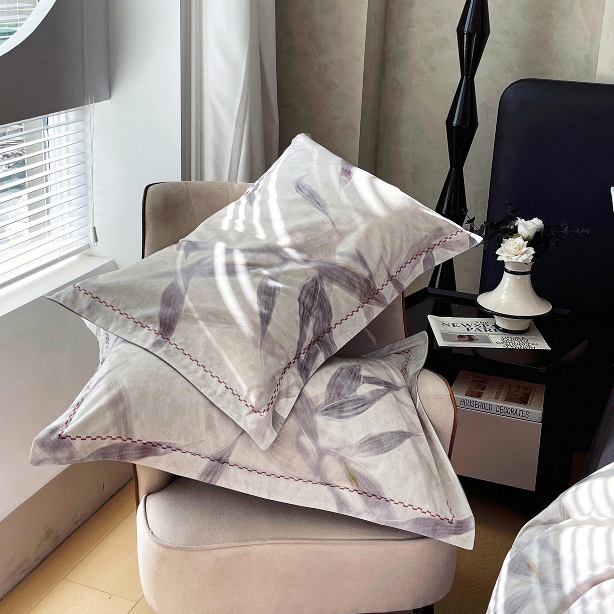 91家纺网 家纺一手货源 找家纺 帅露家纺 2025新款升级疆大白全棉加厚生态磨毛四件套 清风徐来