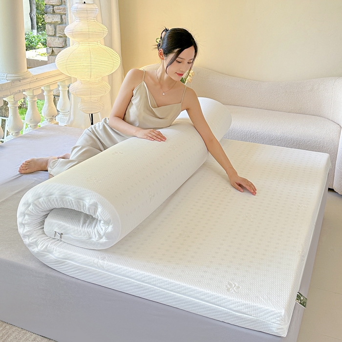 91家纺网 家纺一手货源 找家纺 美丽折家纺 2025新款A级一体成型纯天然乳胶床垫 95D进口水洗天然胶（送内套和外套） 枫叶款