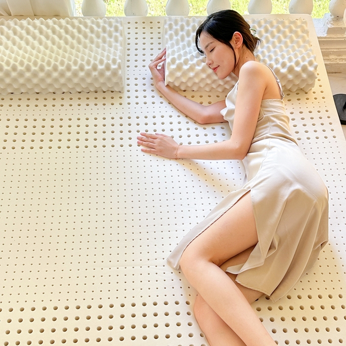 91家纺网 家纺一手货源 找家纺 美丽折家纺 2025新款A级一体成型纯天然乳胶床垫 95D进口水洗天然胶（送内套和外套） 乳胶床垫裸芯