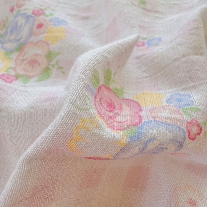 91家纺网 家纺一手货源 找家纺 森璐家纺 2025新款亲肤舒适云感双层纱镂空花边四件套 花边款-甜心花漾