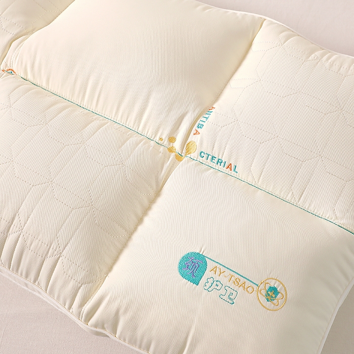 91家纺网 家纺一手货源 找家纺 大熊枕芯 2025新款颈护卫全棉分区护颈枕枕头枕芯 白色 48x74cm/只