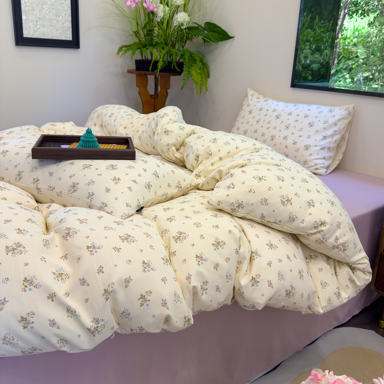 91家纺网 家纺一手货源 找家纺 （总）竹合家纺 2025秋冬新品爆款有氧人字纹提花小清新加厚四件套