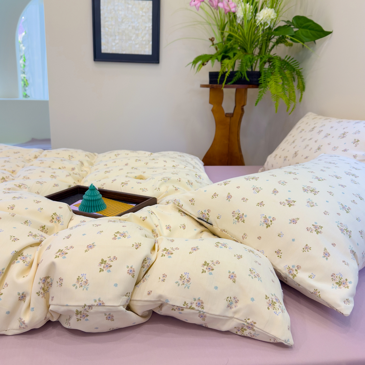 91家纺网 家纺一手货源 找家纺 （总）竹合家纺 2025秋冬新品爆款有氧人字纹提花小清新加厚四件套