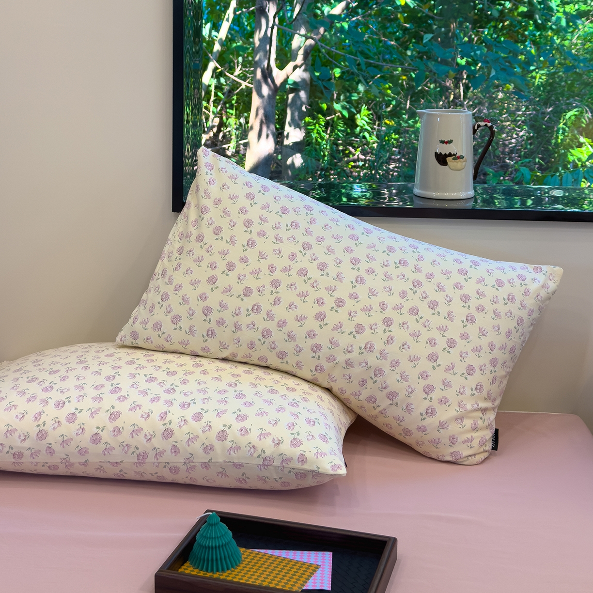 91家纺网 家纺一手货源 找家纺 竹合家纺 2025秋冬新品爆款有氧人字纹提花小清新加厚四件套 艾莉花园