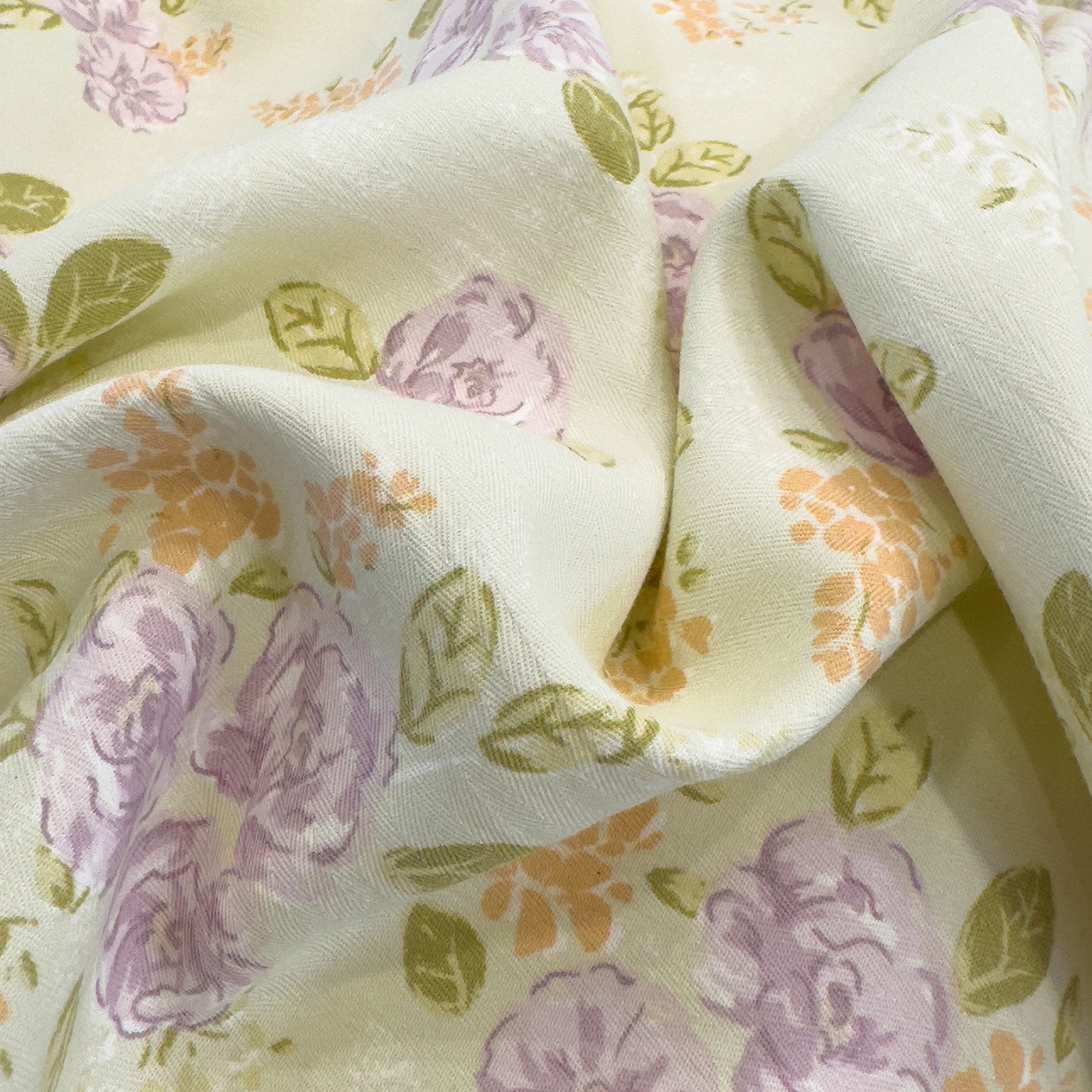 91家纺网 家纺一手货源 找家纺 竹合家纺 2025秋冬新品爆款有氧人字纹提花小清新加厚四件套 花颜