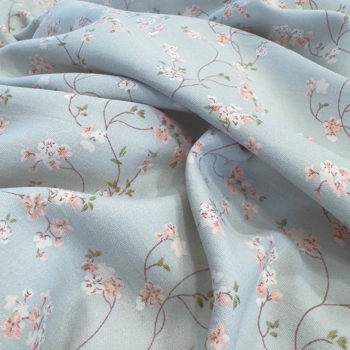 91家纺网 家纺一手货源 找家纺 竹合家纺 2025秋冬新品爆款有氧人字纹提花小清新加厚四件套 沫香