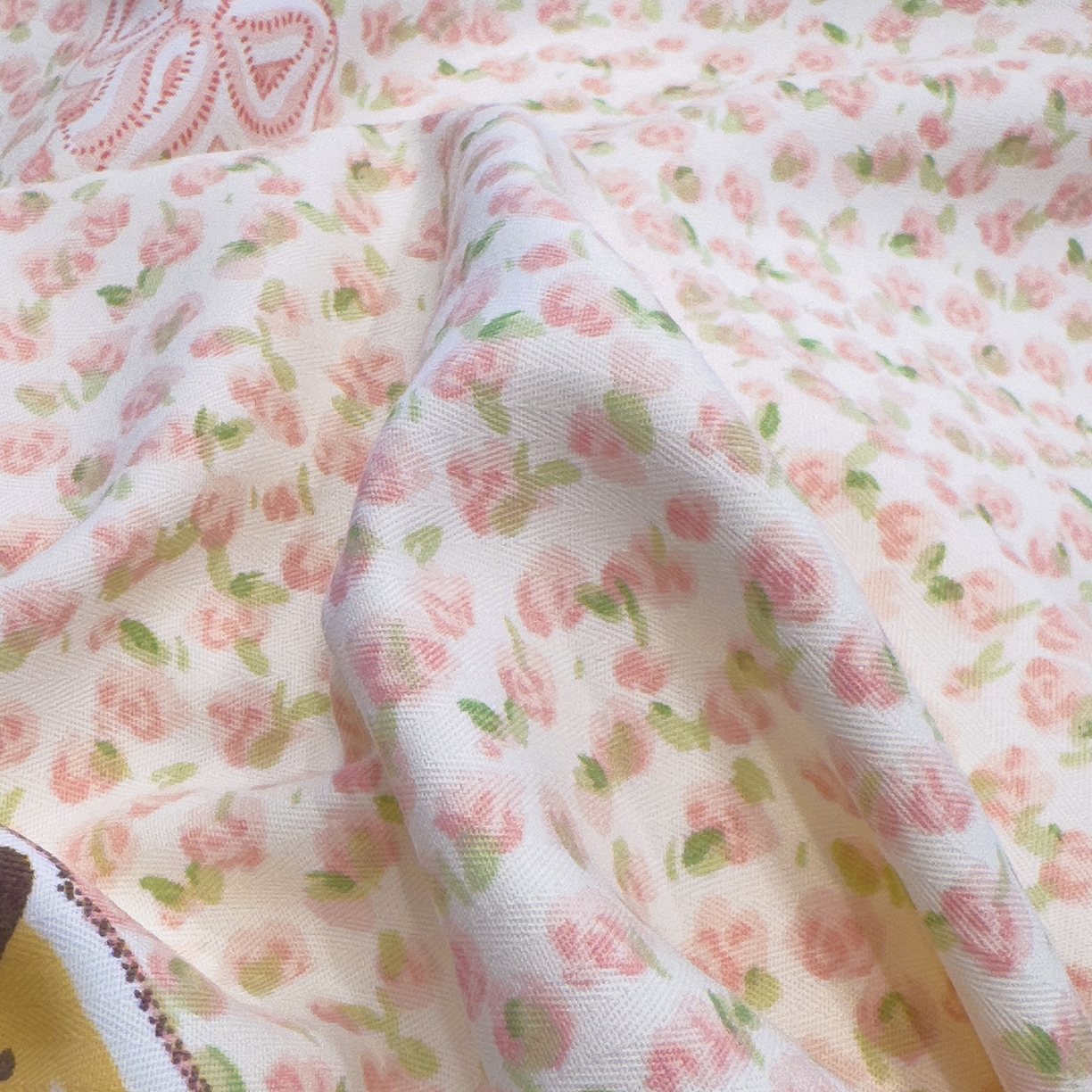 91家纺网 家纺一手货源 找家纺 竹合家纺 2025秋冬新品爆款有氧人字纹提花小清新加厚四件套 兔公主