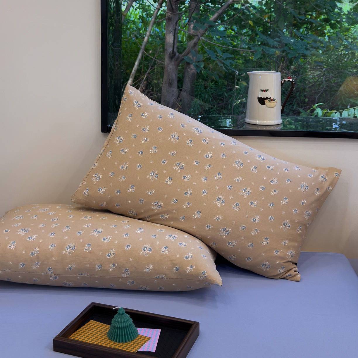 91家纺网 家纺一手货源 找家纺 竹合家纺 2025秋冬新品爆款有氧人字纹提花小清新加厚四件套 追觅