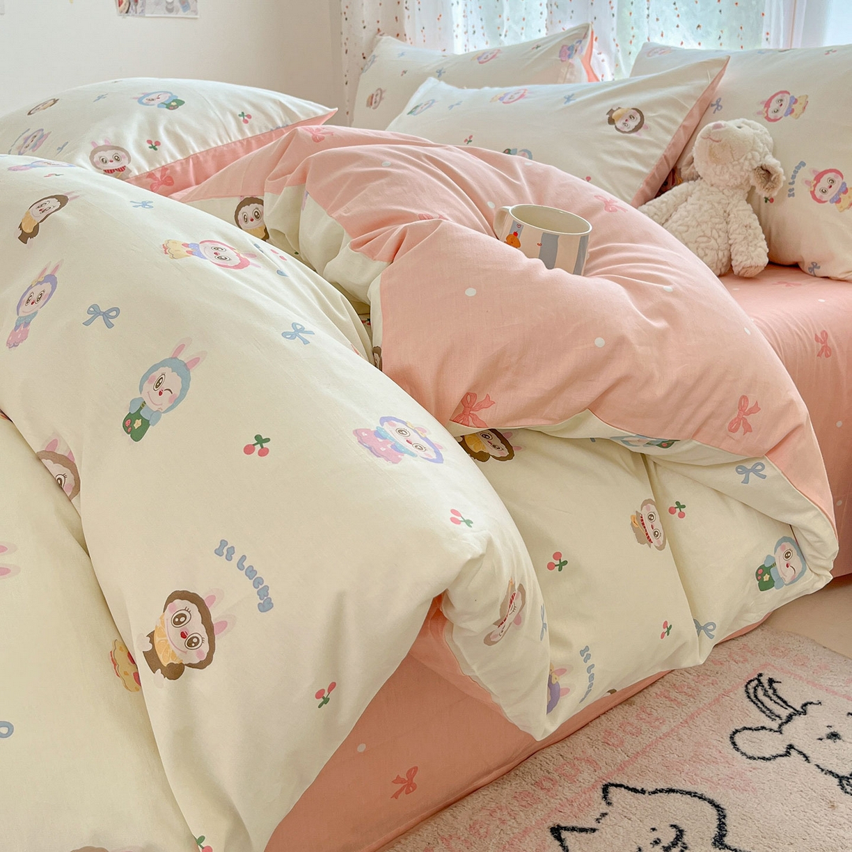 （总）瑞莱2025新款开学季全棉133*72印花四件套