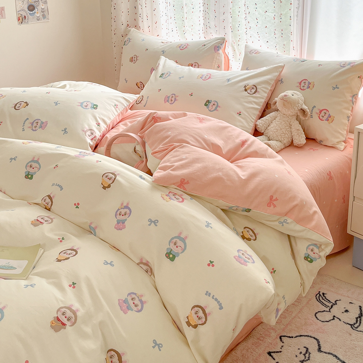 91家纺网 家纺一手货源 找家纺 （总）瑞莱2025新款开学季全棉133*72印花四件套