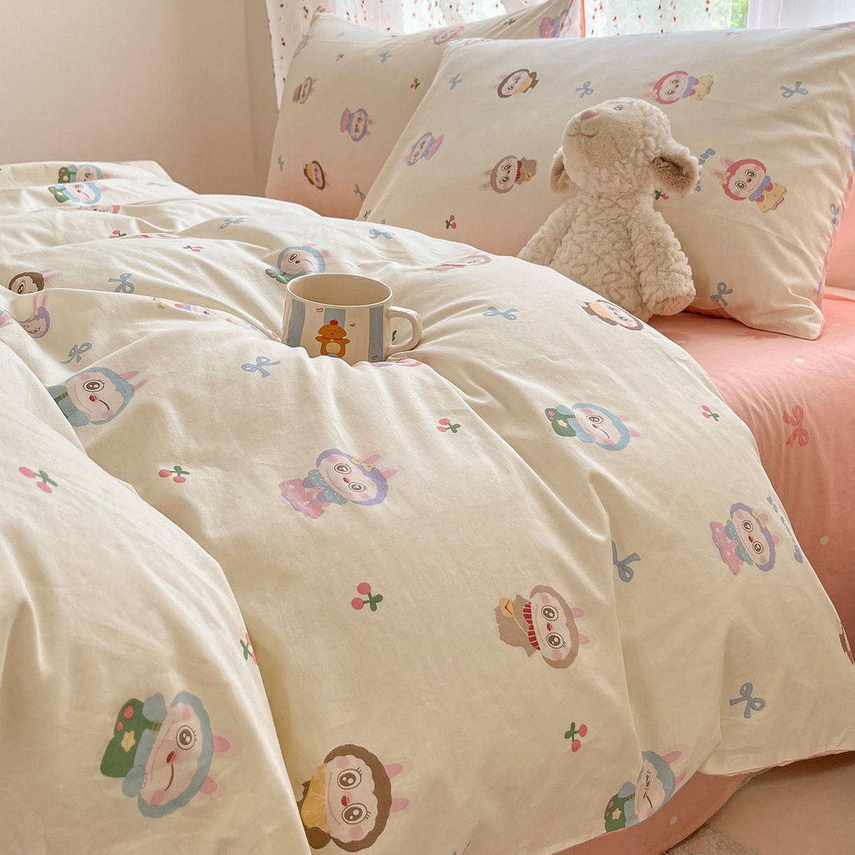 91家纺网 家纺一手货源 找家纺 （总）瑞莱2025新款开学季全棉133*72印花四件套