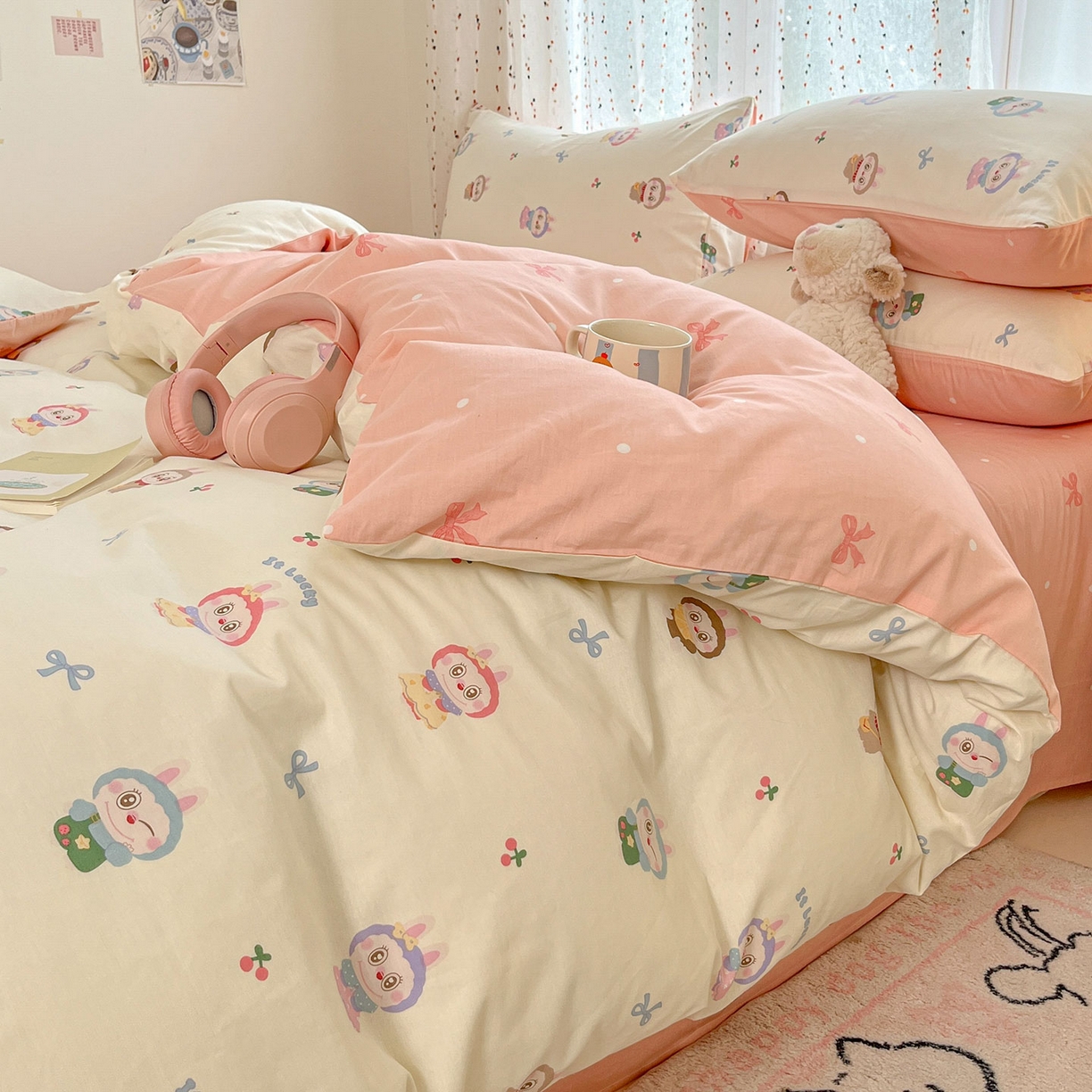 91家纺网 家纺一手货源 找家纺 （总）瑞莱2025新款开学季全棉133*72印花四件套