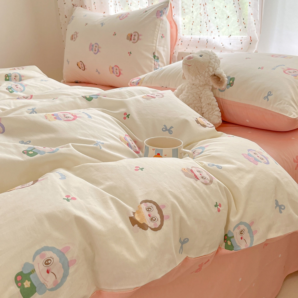 91家纺网 家纺一手货源 找家纺 （总）瑞莱2025新款开学季全棉133*72印花四件套