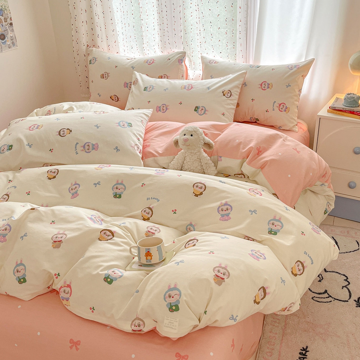 91家纺网 家纺一手货源 找家纺 （总）瑞莱2025新款开学季全棉133*72印花四件套