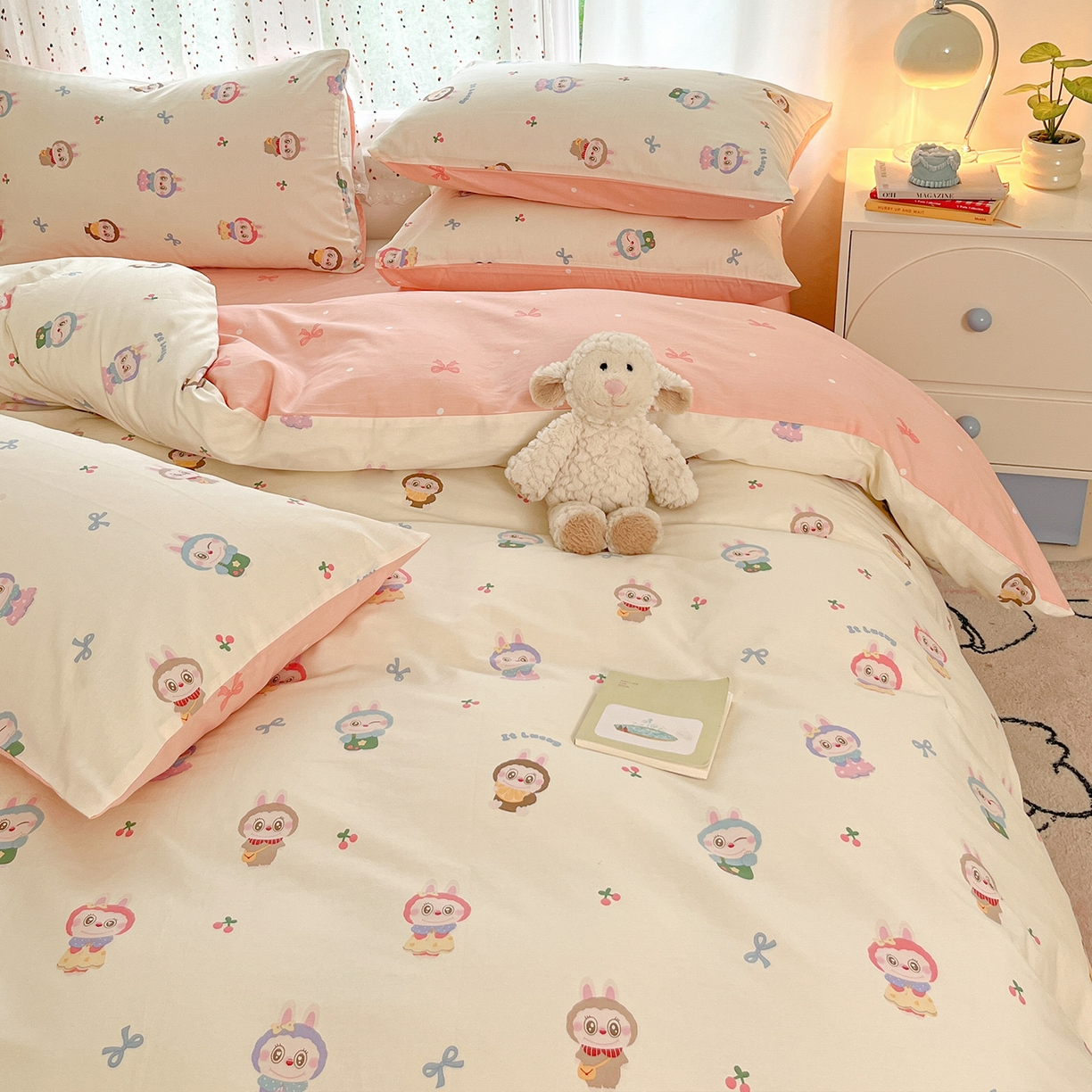 91家纺网 家纺一手货源 找家纺 （总）瑞莱2025新款开学季全棉133*72印花四件套