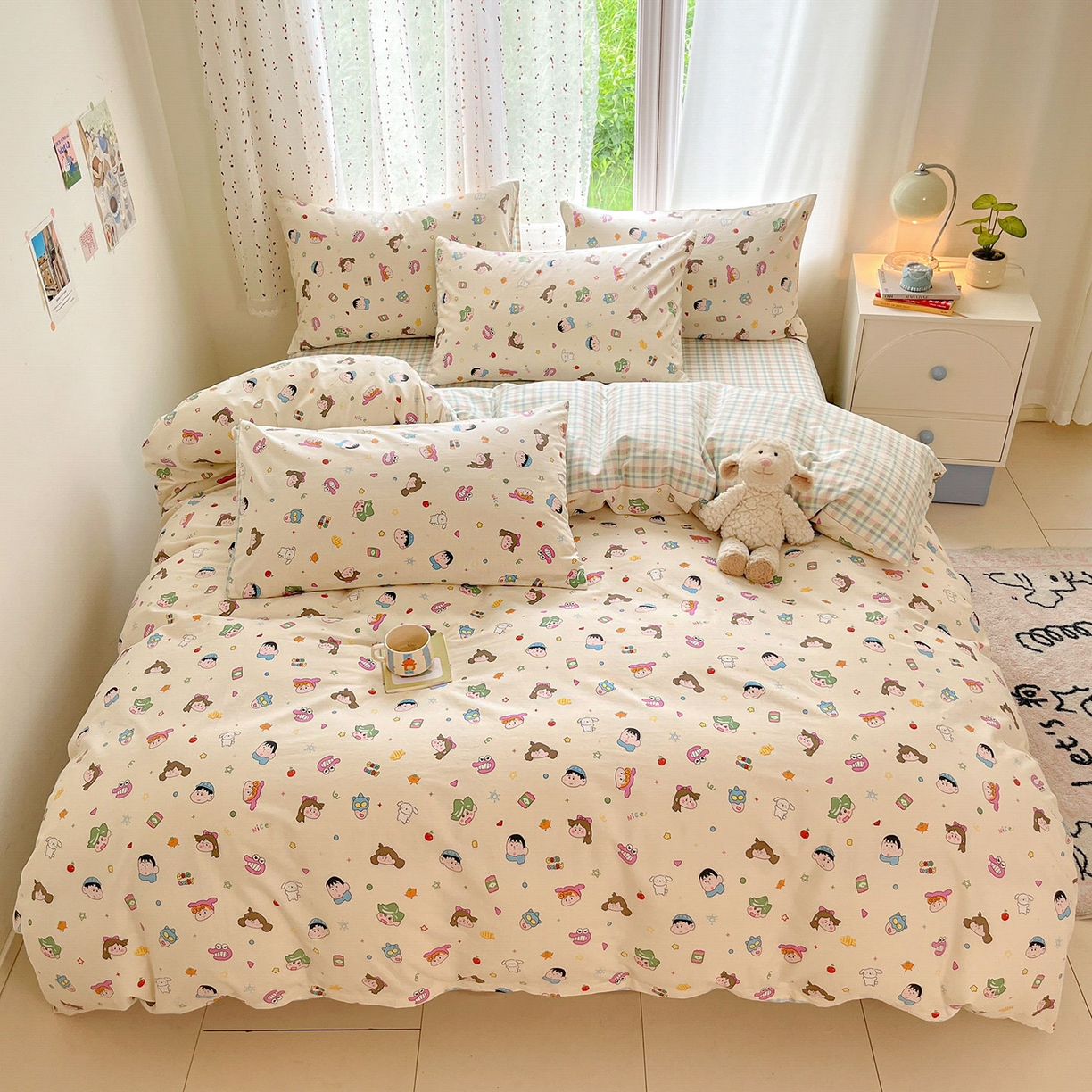 91家纺网 家纺一手货源 找家纺 瑞莱2025新款开学季全棉133*72印花四件套 新新一家