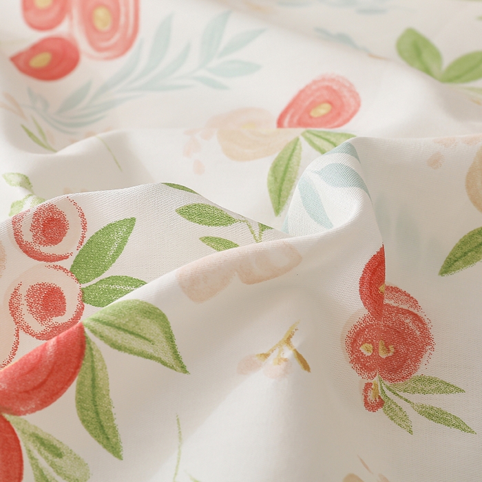 91家纺网 家纺一手货源 找家纺 宇彬家纺 2025直播新款13372全棉纯棉印花单双人被套喷气小清新简约热款学生被罩 繁櫻似梦