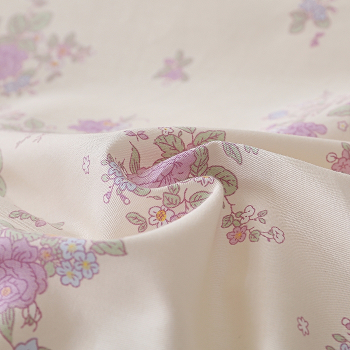 91家纺网 家纺一手货源 找家纺 宇彬家纺 2025直播新款13372全棉纯棉印花单双人被套喷气小清新简约热款学生被罩 禾春序