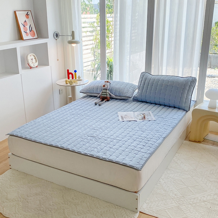 91家纺网 家纺一手货源 找家纺 （总）乐嘉盈2025新款四季通用华夫格床护垫