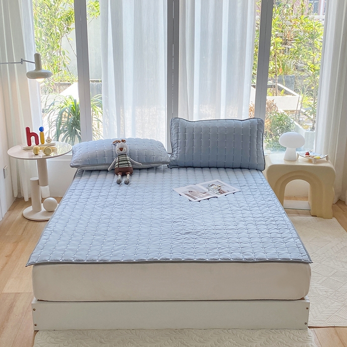 91家纺网 家纺一手货源 找家纺 （总）乐嘉盈2025新款四季通用华夫格床护垫