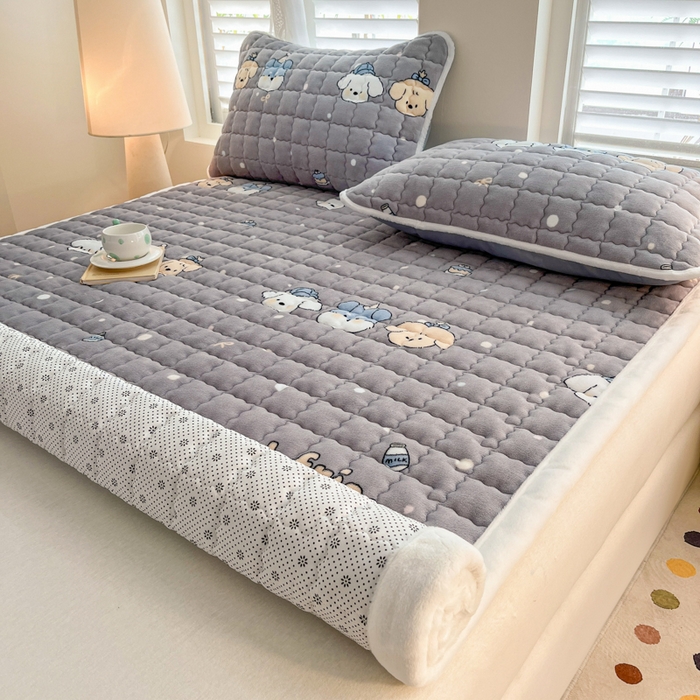 91家纺网 家纺一手货源 找家纺 莉莉安家纺 2025牛奶绒床垫软垫家用绒毯子垫被褥子宿舍学生单人冬季加绒牛奶绒床褥垫子 欢乐颂