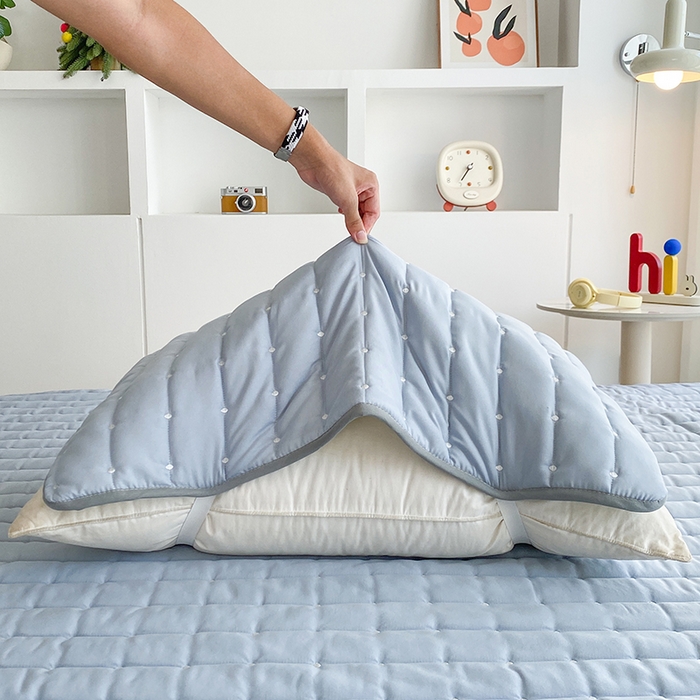 91家纺网 家纺一手货源 找家纺 （总）乐嘉盈2025新款四季通用华夫格枕套