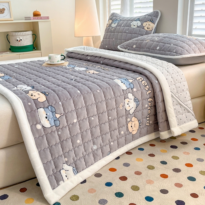 91家纺网 家纺一手货源 找家纺 莉莉安家纺 2025牛奶绒床垫软垫家用绒毯子垫被褥子宿舍学生单人冬季加绒牛奶绒床褥垫子 欢乐颂