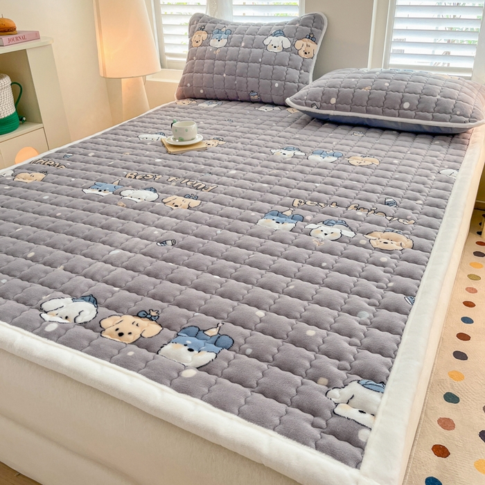 91家纺网 家纺一手货源 找家纺 莉莉安家纺 2025牛奶绒床垫软垫家用绒毯子垫被褥子宿舍学生单人冬季加绒牛奶绒床褥垫子 欢乐颂